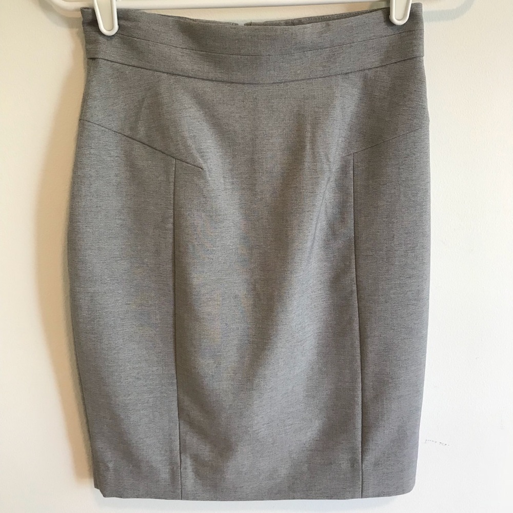 Gray Pencil Skirt
